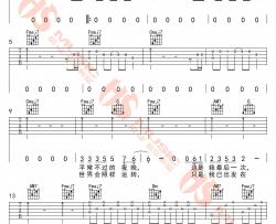 遗书吉他谱-蔡健雅-C调六线谱-弹唱图片谱