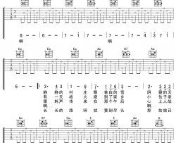 白桦林吉他谱-G调弹唱谱简化版-高清图片谱